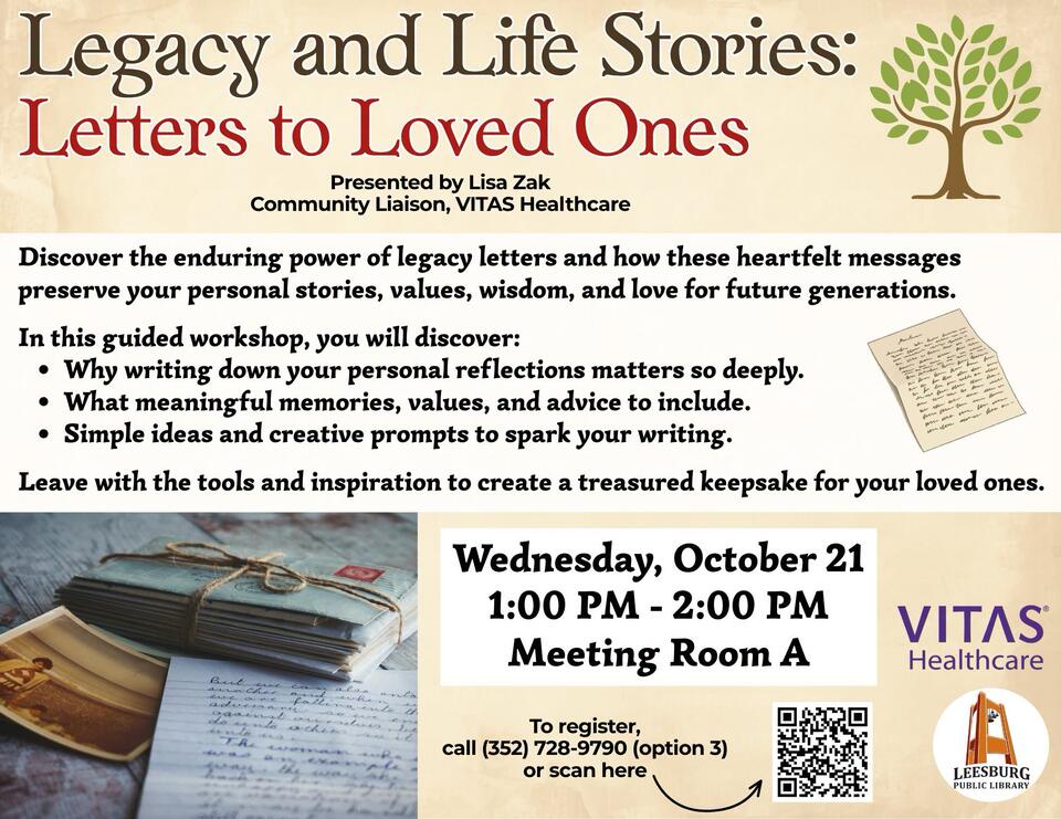 Legacy Letter Workshop at Leesburg Library - NewsBreak