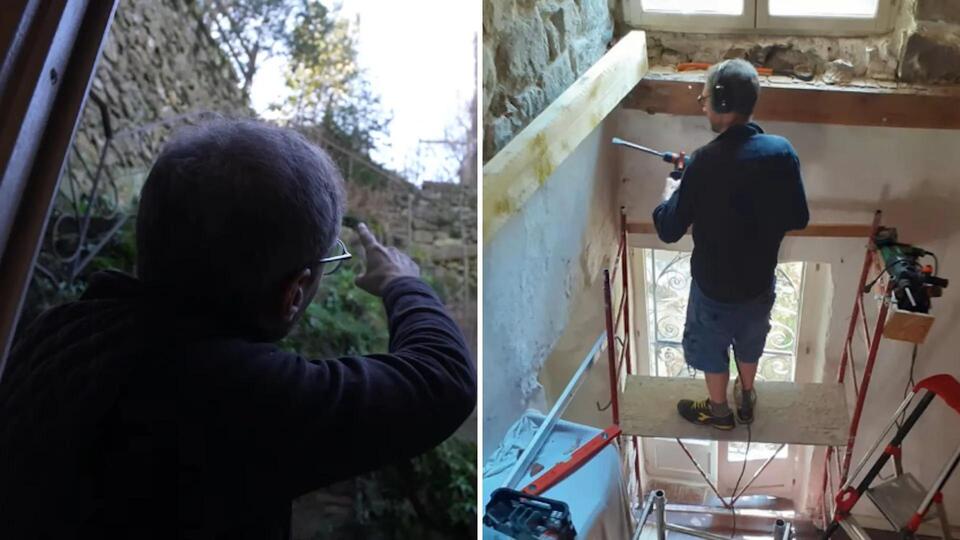 In France, homeowner hauled plaster up 50 steps, then made a hillside ...