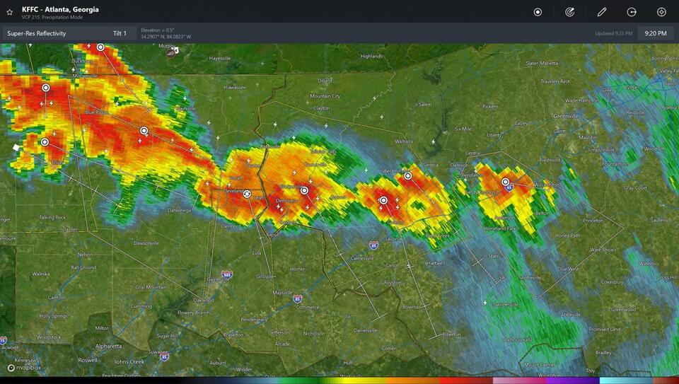 Storms trigger six tornado warnings across North Georgia; damage surveys begin