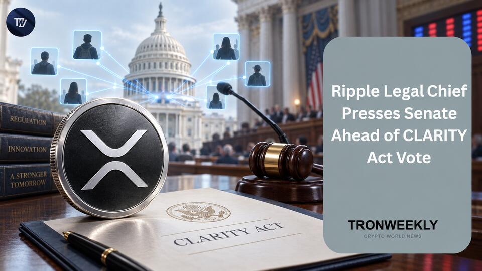 Ripple Legal Chief Presses Senate Ahead of CLARITY Act Vote