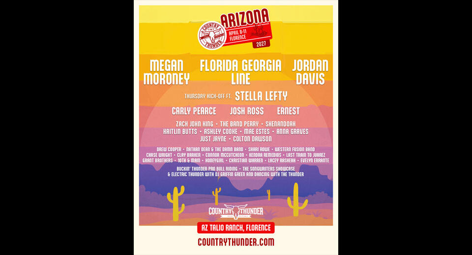 Country Thunder Arizona reveals star-studded 2027 lineup - NewsBreak
