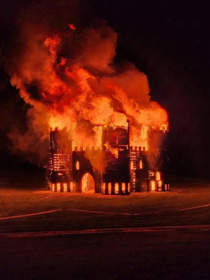 Lakes of Fire 2026 Effigy Burn Brings a Castle to Life After Michigan ...