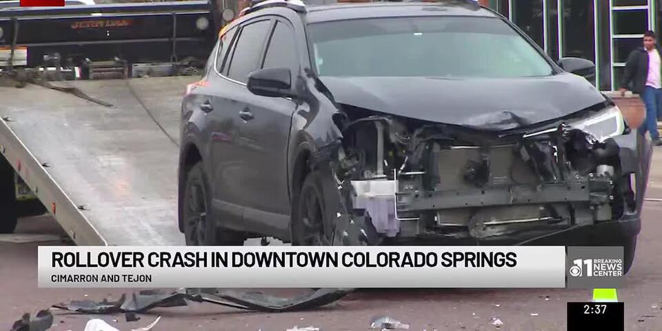 WATCH: Rollover crash closes several lanes in downtown Colorado Springs ...