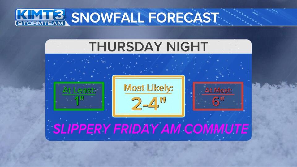 Accumulating snowfall likely Thursday Night into Friday morning - NewsBreak