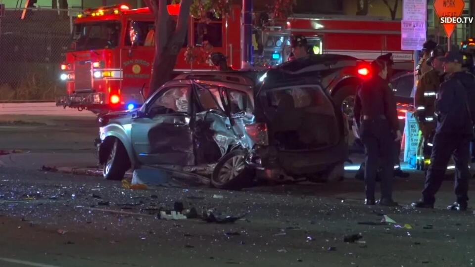 Multiple people transported to the hospital after crash in Downtown San ...