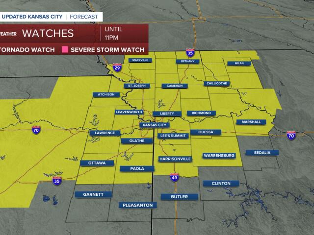 Kansas City metro cleared of tornado watch Friday night