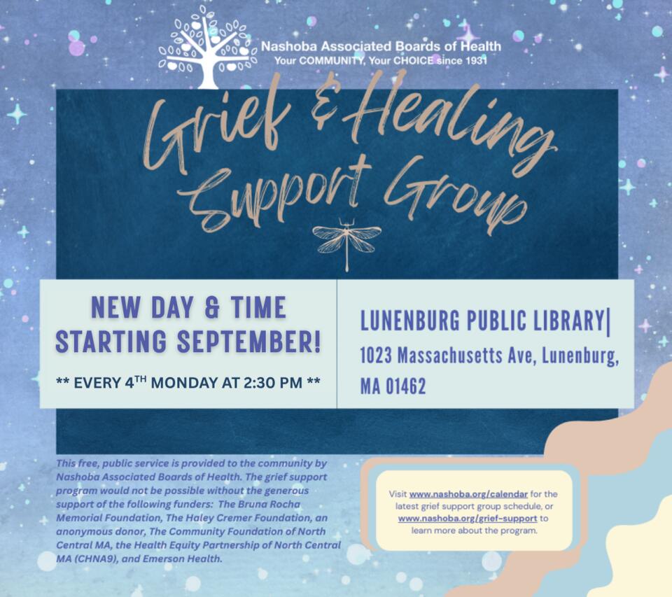 📅 Monthly grief & healing support group in Lunenburg - NewsBreak