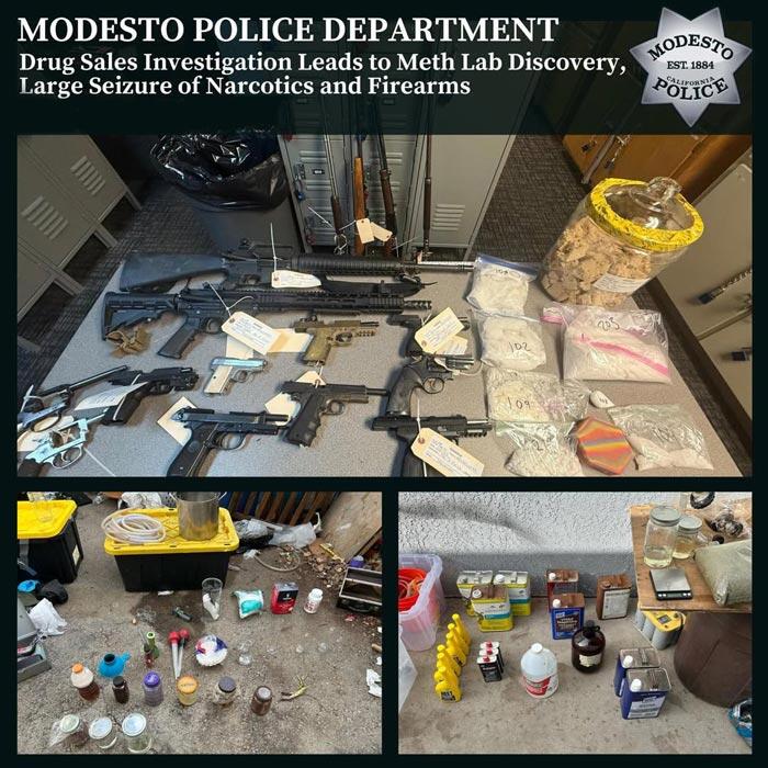 Modesto Drug Sales Investigation Leads to Meth Lab Discovery and Large ...