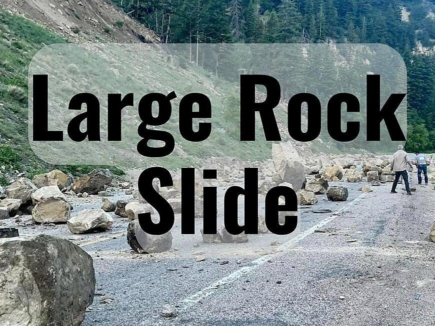 (Pics) Large Rock Slide On Highway 14 in Southern Utah!