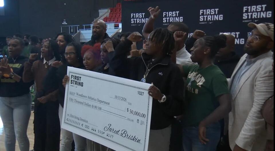 Hibbett, Nike present Woodlawn basketball programs with $50K check ...