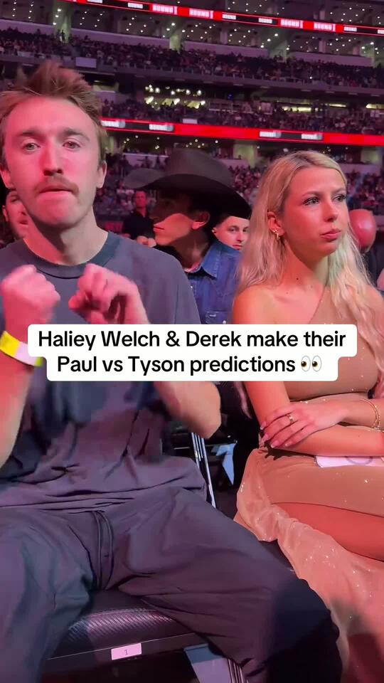 You rocking with Haliey Welch or Dereks prediction boxing jakepaulvsmiketyson jakepaul miketyson