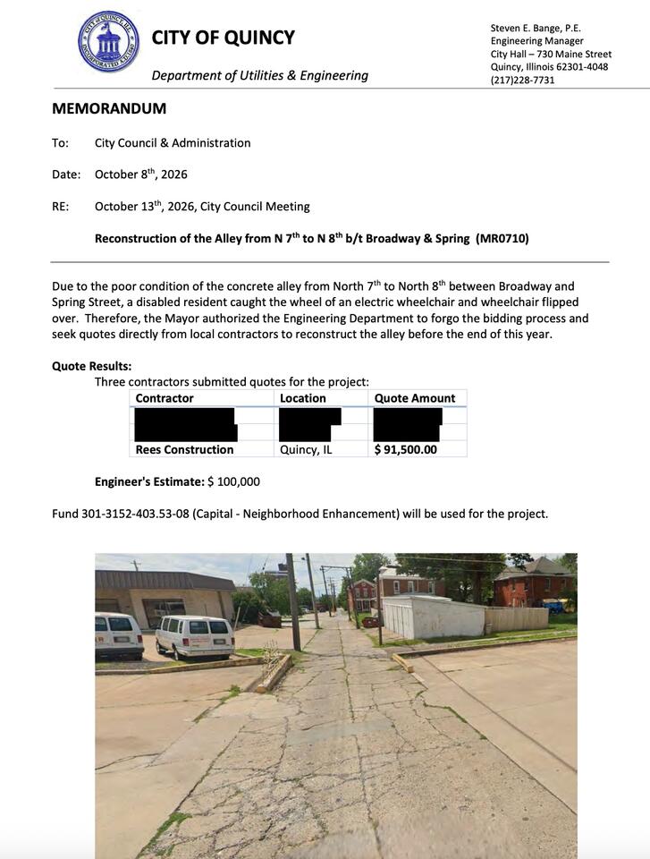 UPDATE: Quincy city council approves fast track repairs after poor ...