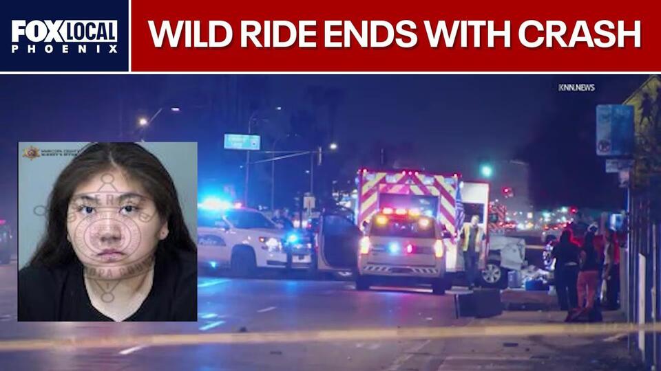 Woman accused of stealing Phoenix ambulance and crashing into truck
