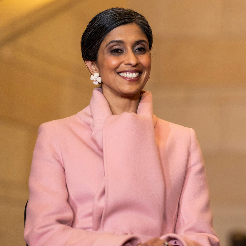 Usha Vance Stuns With Her Post-Baby Style In A Floral Blouse & Cream Trousers In New Photo With JD Vance & Their Newborn: 'You'd Never Know She Just Had A Baby'