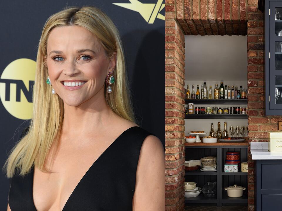 Reese Witherspoon's 'Balanced' Kitchen Cabinets Embrace a Huge Color ...