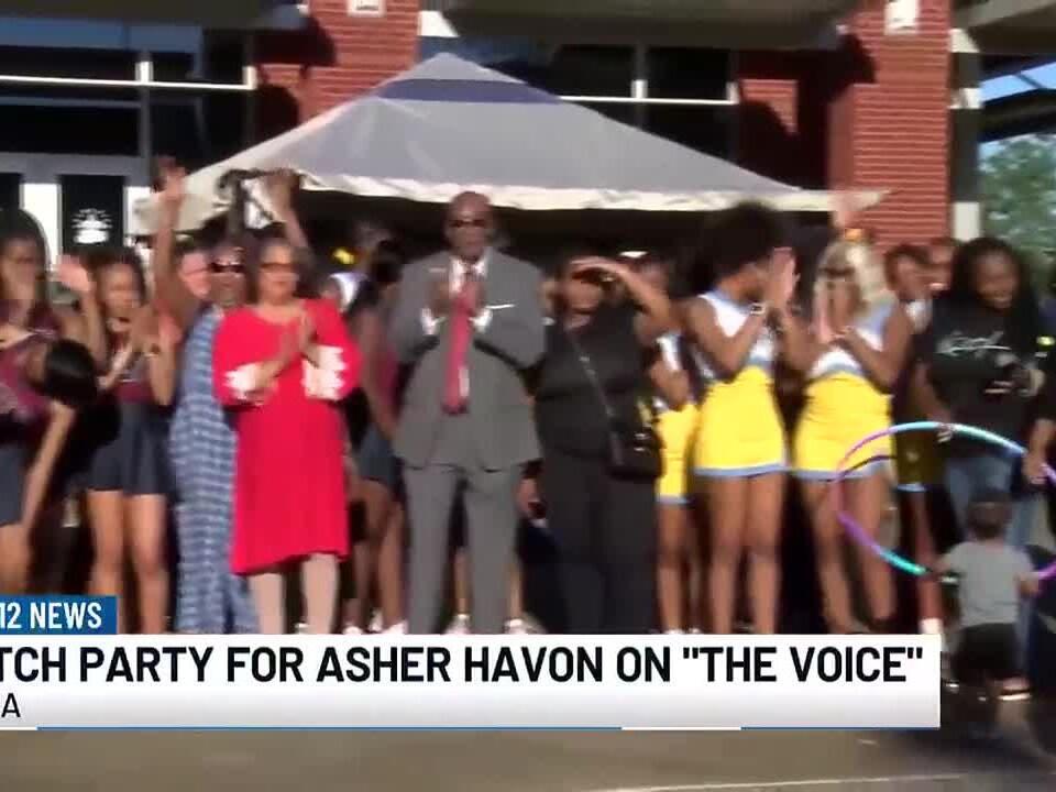 Watch party held for Asher Havon on 'The Voice'