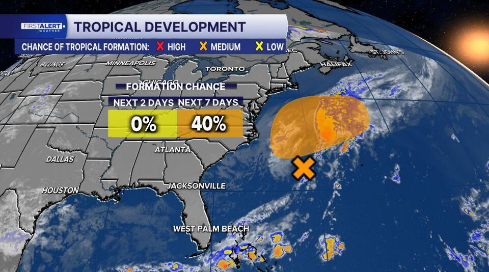 NHC raises development chances for low expected off Southeast U.S ...
