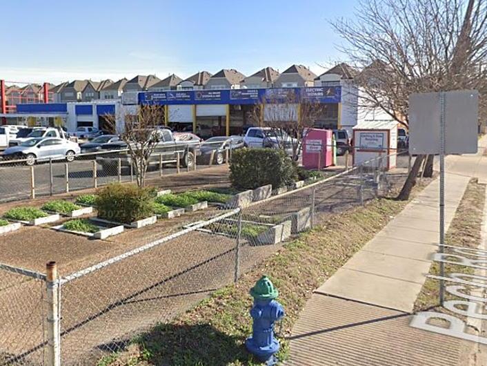 A Houston, Texas Tire Shop Has a Cemetery in There Parking Lot