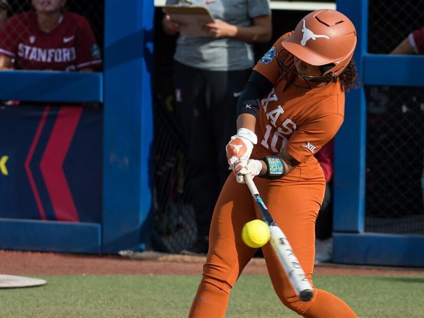 No. 1 Texas softball one game from WCWS championship series after 100