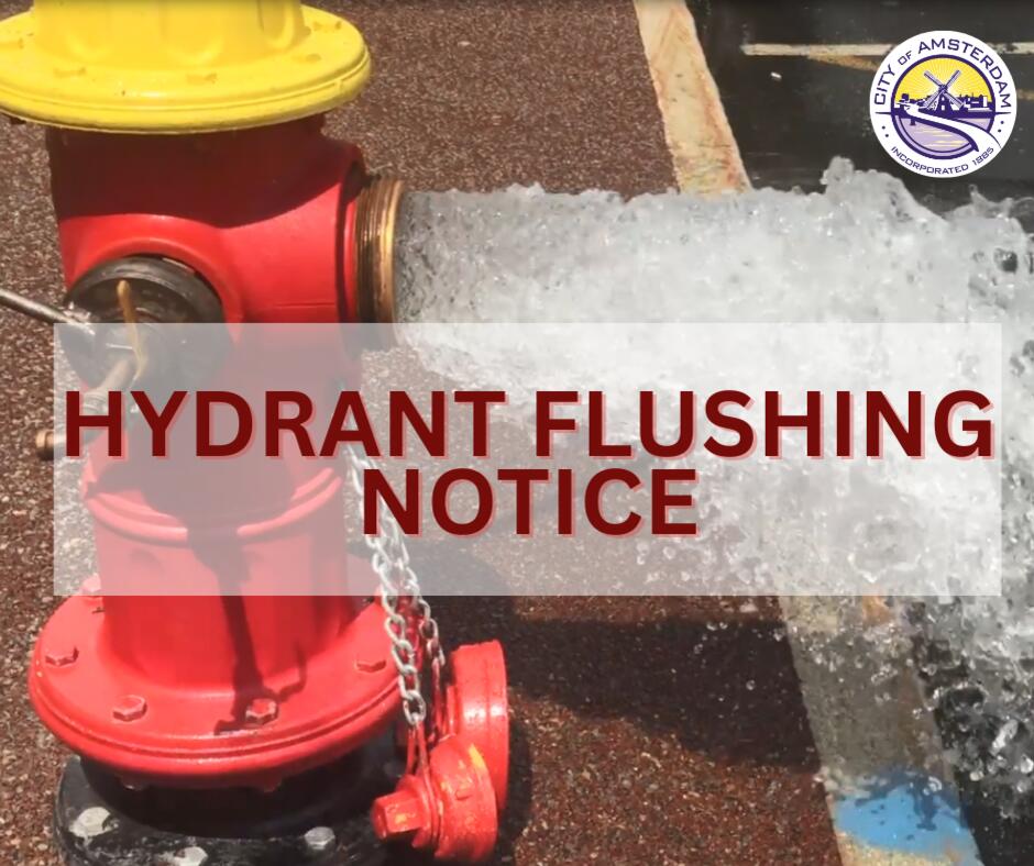 ⚠️ Amsterdam hydrant flushing Oct 5–9: water may be discolored - NewsBreak