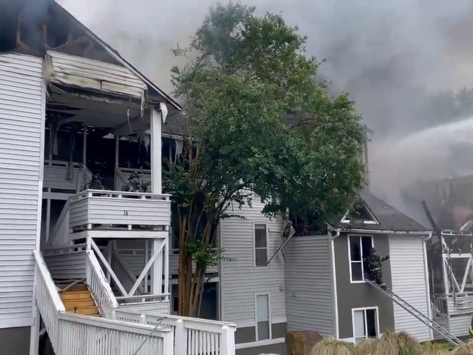 Officials Firefighter dies, several injured battling apartment fire