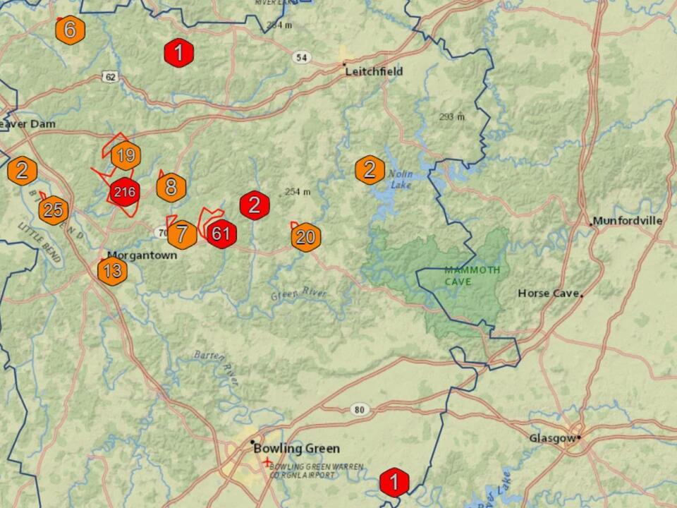 Crews working multiple power outages across local area