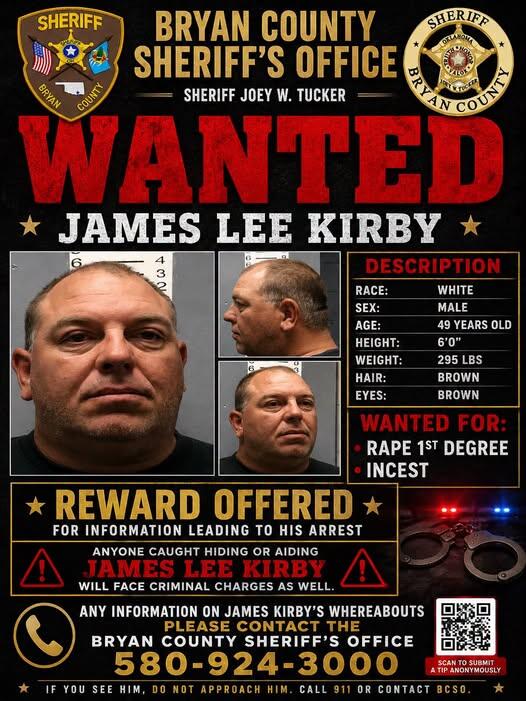 Bryan County Deputies Searching For Man On Rape, Incest Charges