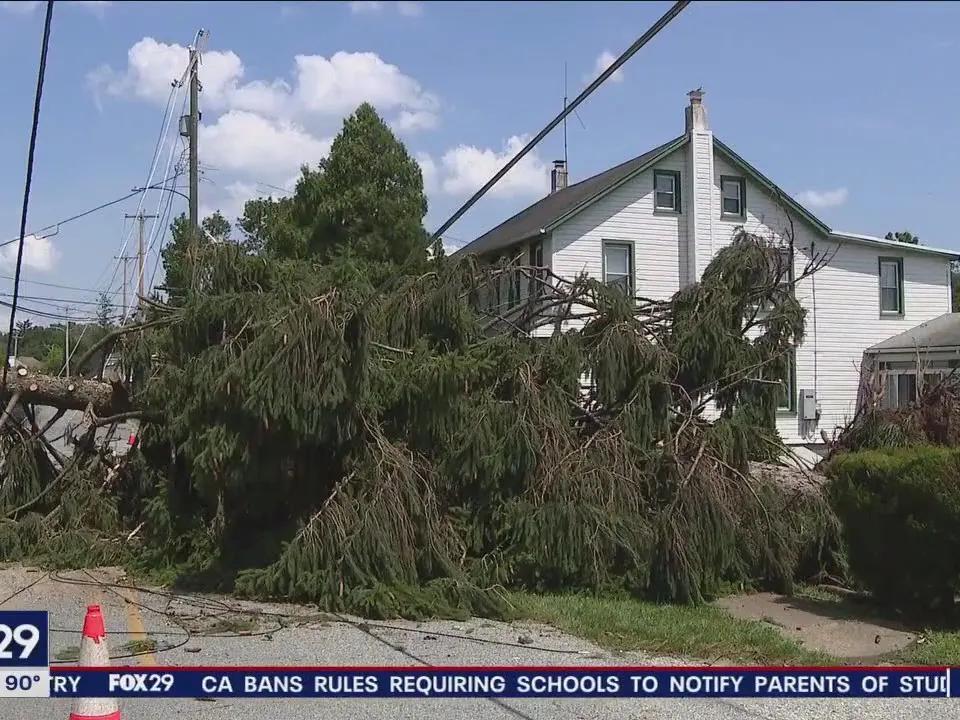 Chester County storm damage extensive as over 55K without power