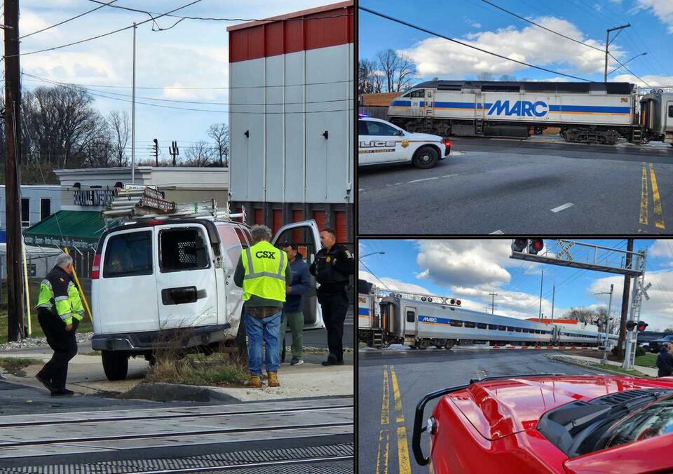 MARC Train Slams Vehicle On Tracks In Rockville, Road Shut During Rush ...