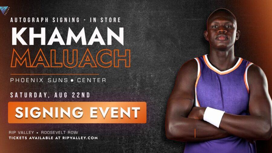 Khaman Maluach autograph signing