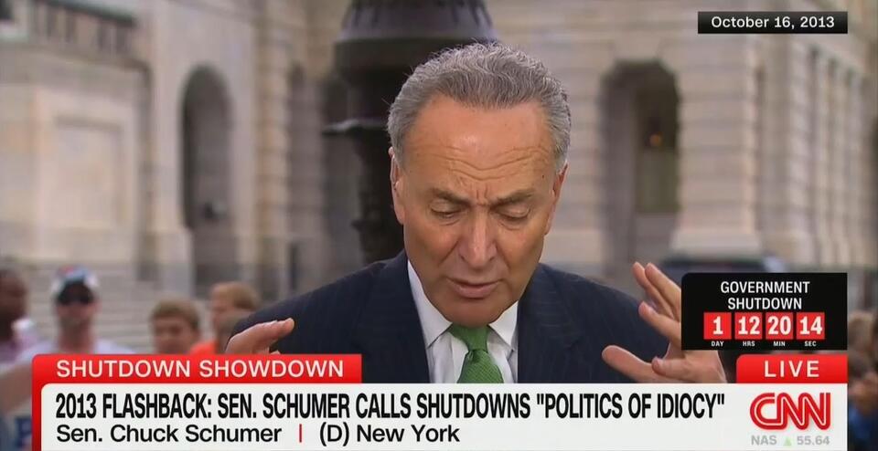 CNN Plays Brutal Clip of Chuck Schumer Deeming Government Shutdowns a ...
