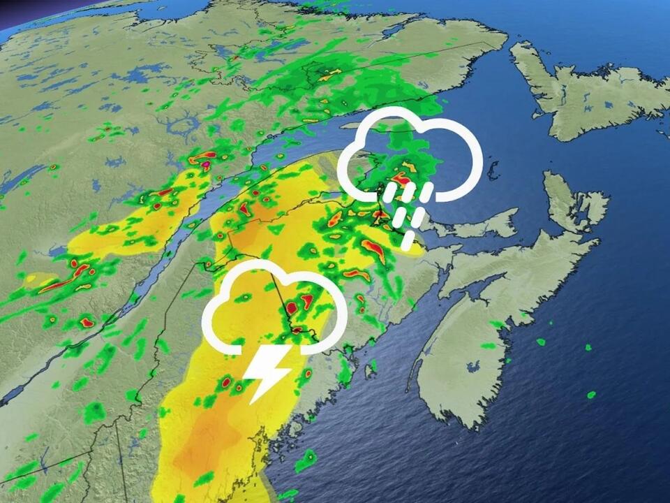 Heavy rain, storms slice through Atlantic Canada Thursday