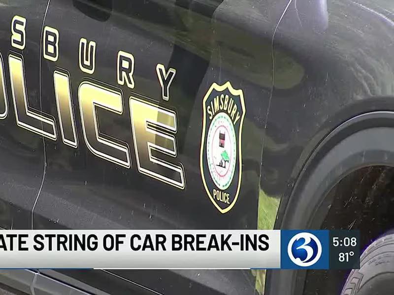 Simsbury police investigate recent string of car break-ins