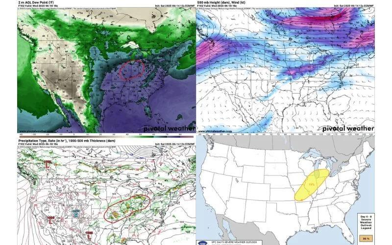 Illinois at Risk for Severe Storms Midweek as SPC Issues Early 15% ...
