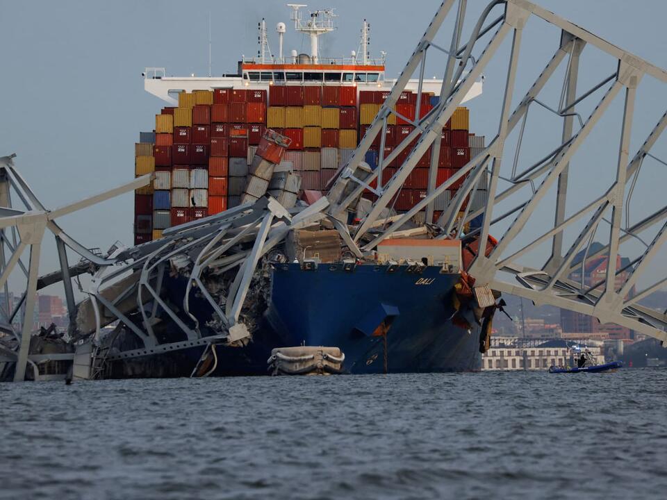 Major bridge in Baltimore collapses after being struck by ship, people