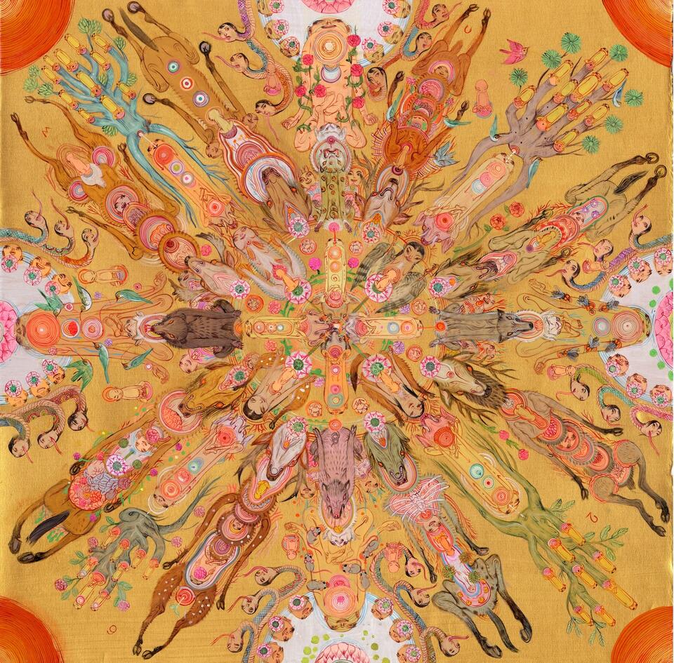 At a ‘Molecular Level,’ Mu Pan Composes Meticulous Mandalas in Acrylic ...