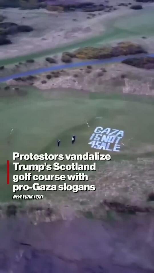 Pro-Palestinian Activists Vandalize Trump’s Turnberry Resort in ...