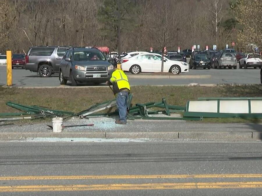 Driver plows through West Lebanon bus stop