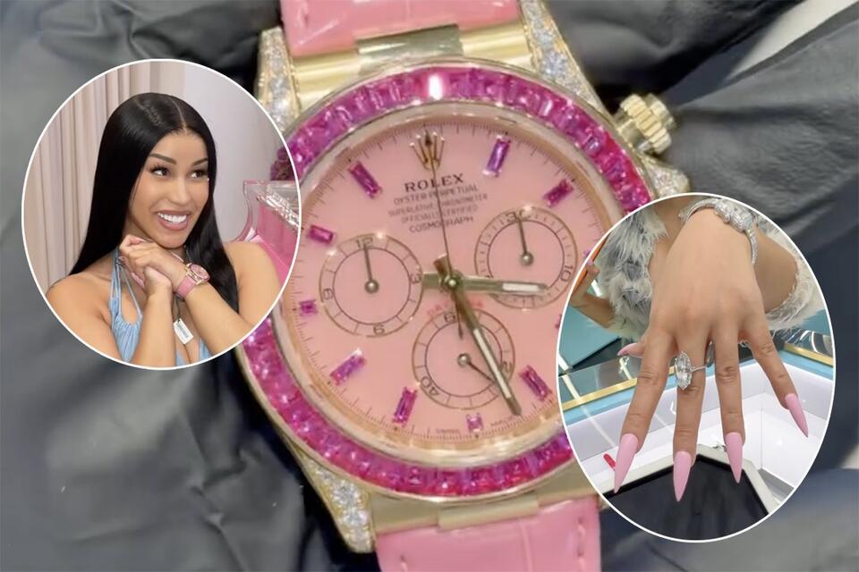 Cardi B Buys Rare $3 Million Rolex Daytona Barbie Watch and Custom 7 ...