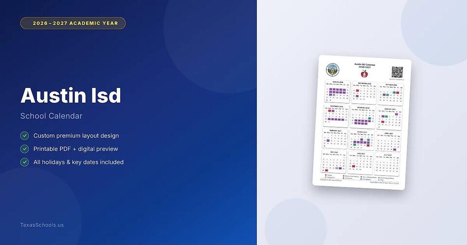 📅 Austin ISD 2026–2027 School Calendar Released - NewsBreak