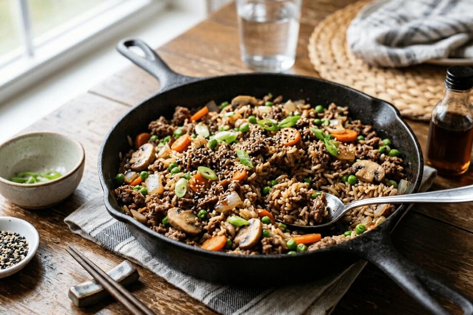 Asian Beef and Rice Skillet for Under $3 a Serving