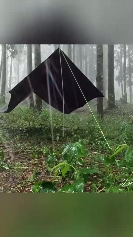 Solo Camping Heavy Rain Relaxing Sound Of Nature Beautiful Experience