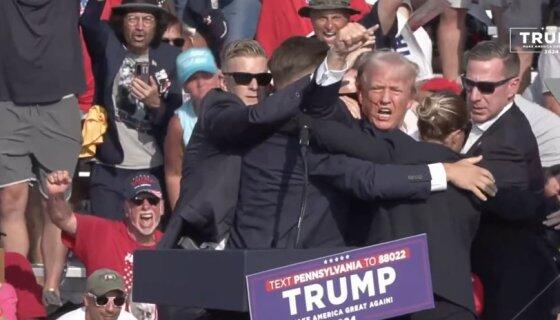 Donald Trump Rally Erupts In Gunfire As Secret Service Rush Stage ...