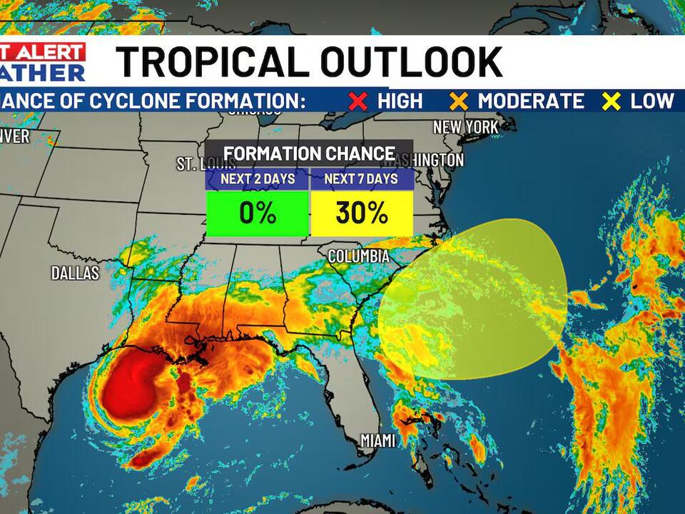 FIRST ALERT WEATHER- Low forms off the coast of the Carolinas late this ...