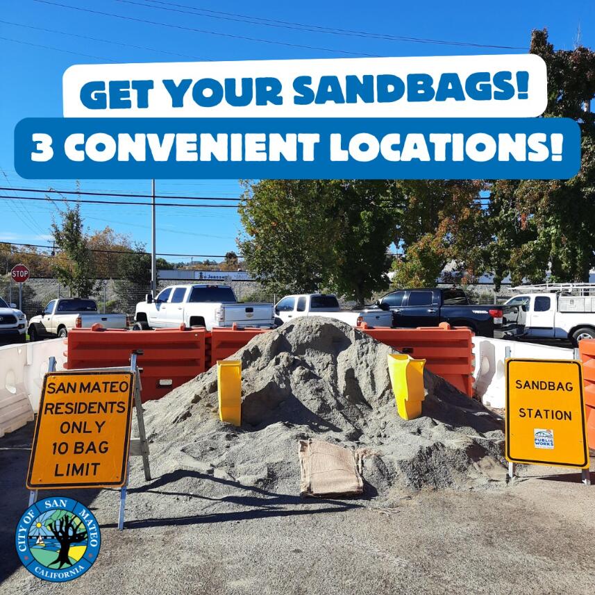 Free sandbag stations open in San Mateo - NewsBreak