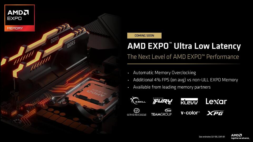 AMD introduces new EXPO ULL DDR5 optimization, promises 4 percent improvement over standard EXPO