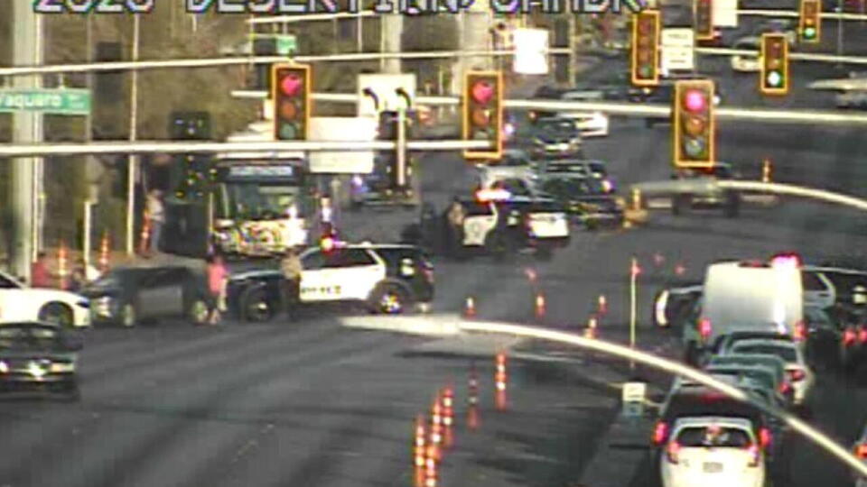 RTC: Crash shuts down westbound Desert Inn Road before Maryland Parkway ...