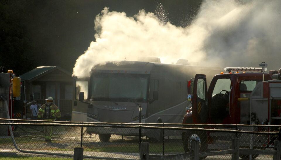Fire destroys RV at campground - NewsBreak
