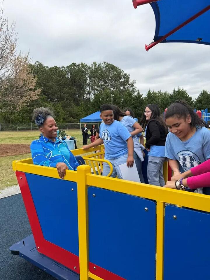 Two Gwinnett schools celebrate installation of inclusive playgrounds ...