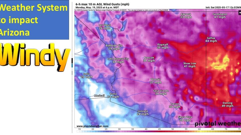 Gusty Winds and Rain to Rattle Arizona: Cooler Weather Follows - NewsBreak